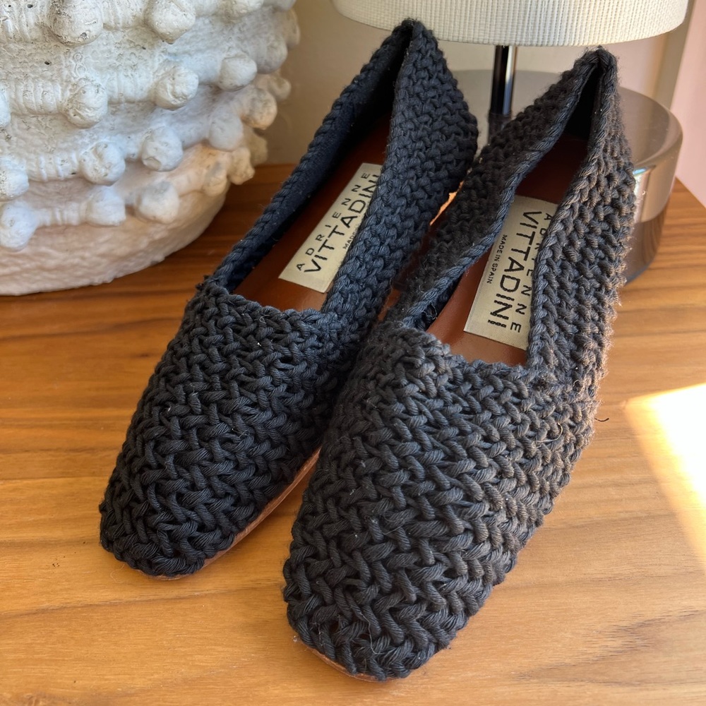 Vintage Adrienne Vittadini Woven/Knitted/Crochet Flats/Loafers